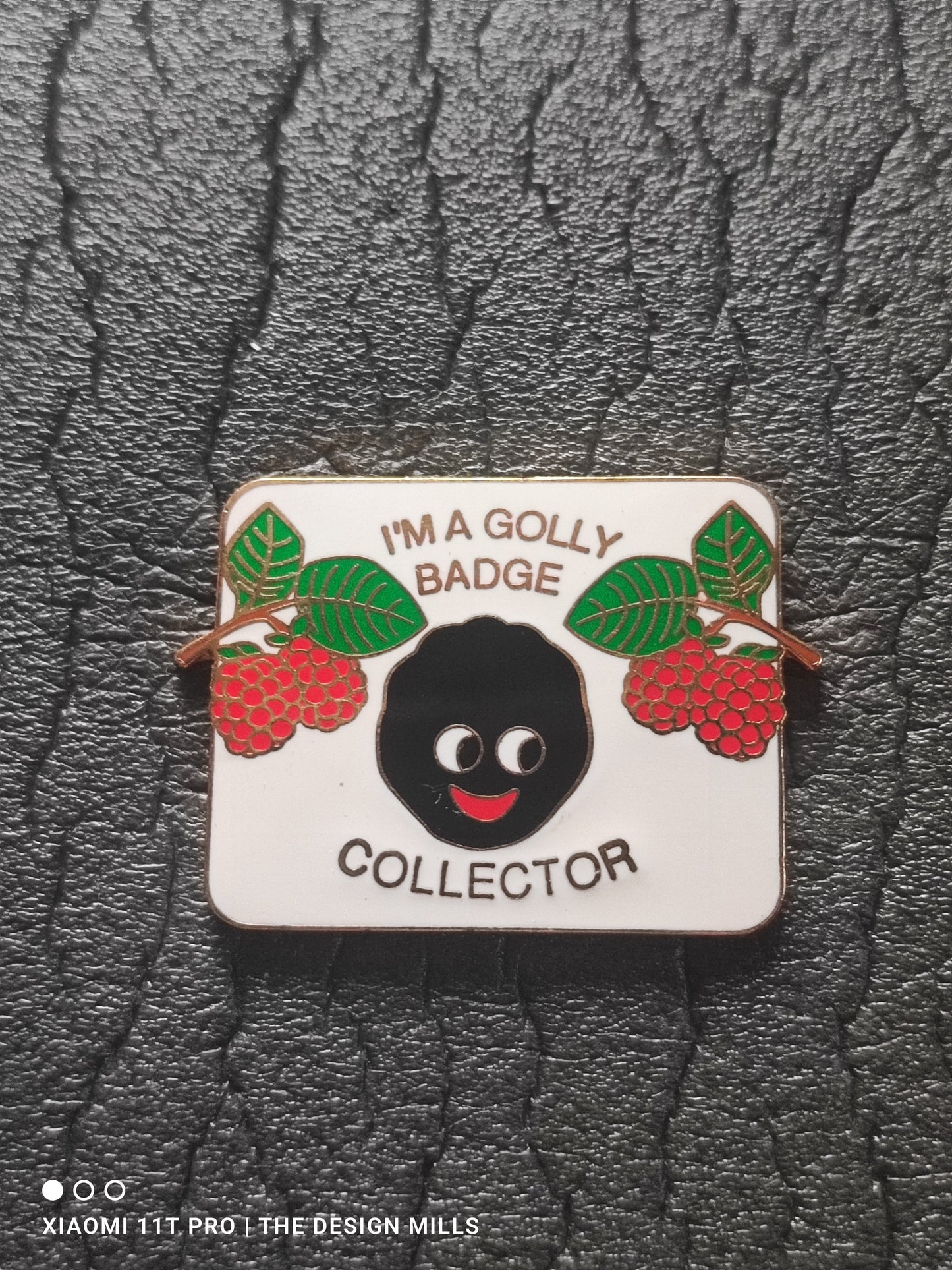Im a Golly Badge Collector Raspberry