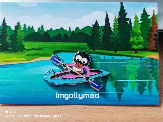 Kayaking Badge Pink Special image - GollyBadges.com