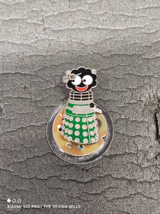LED flashing Dalek Green Glitter Enamel