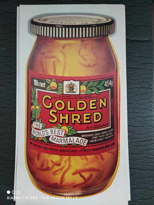 Large Golden Shred Sticker