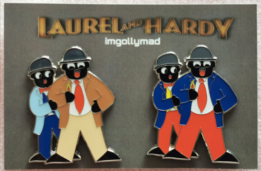 Laurel and Hardy Pair image - GollyBadges.com