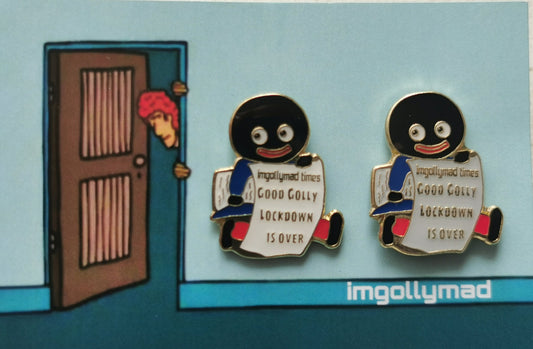 Lockdowns Over Pair of Badges image - GollyBadges.com