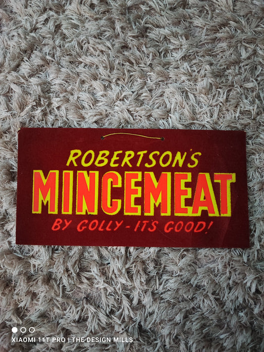 Mincemeat Velvet Showcard 12”W x 6”H