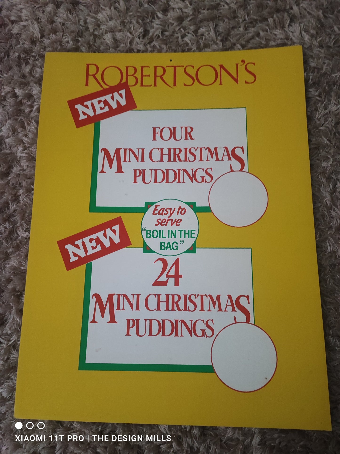 Mini Xmas Puddings Showcard 18”W x 24”H