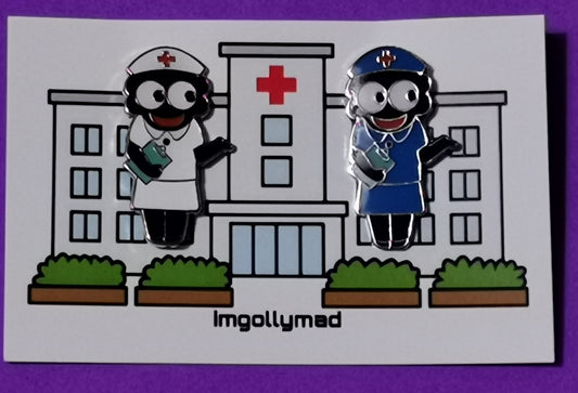Nurses Pair of Badges image - GollyBadges.com