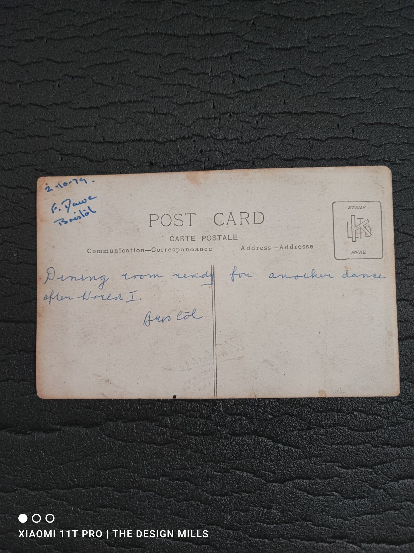 Old Robertson's Postcard Bristol Dining Room