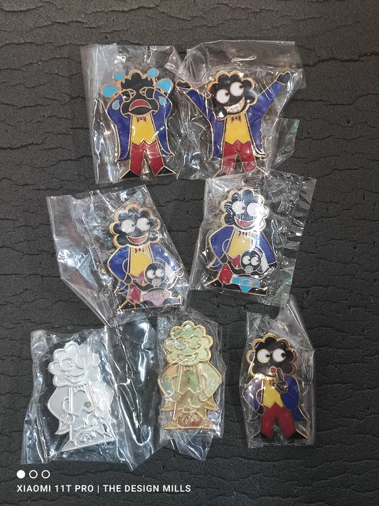 One for Sorrow Set of 7 Badges by Hills Bros