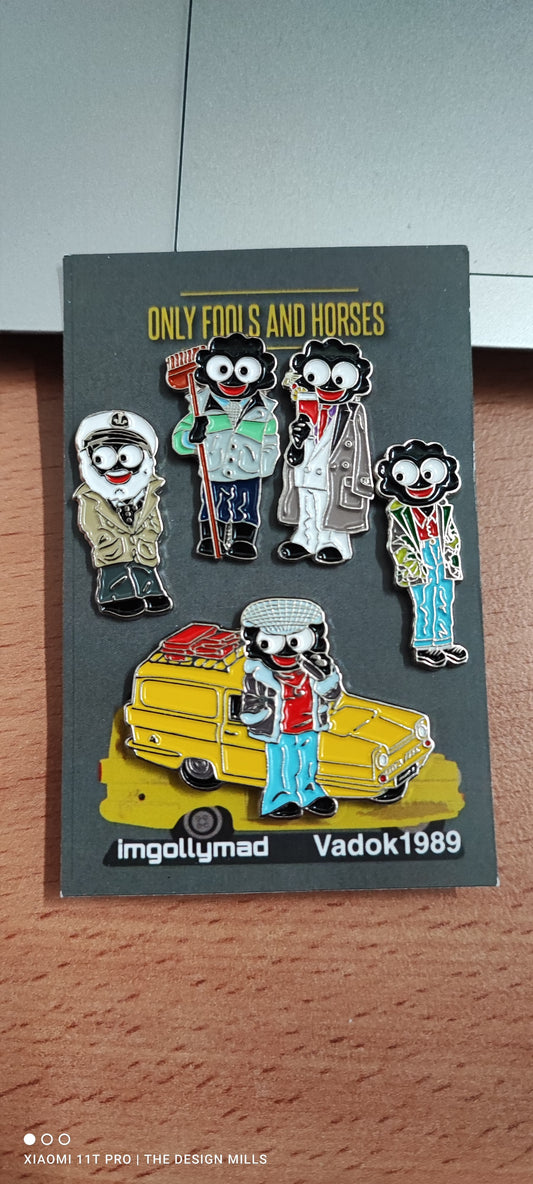 Only Fools and Horses Set of 5 Badges image - GollyBadges.com