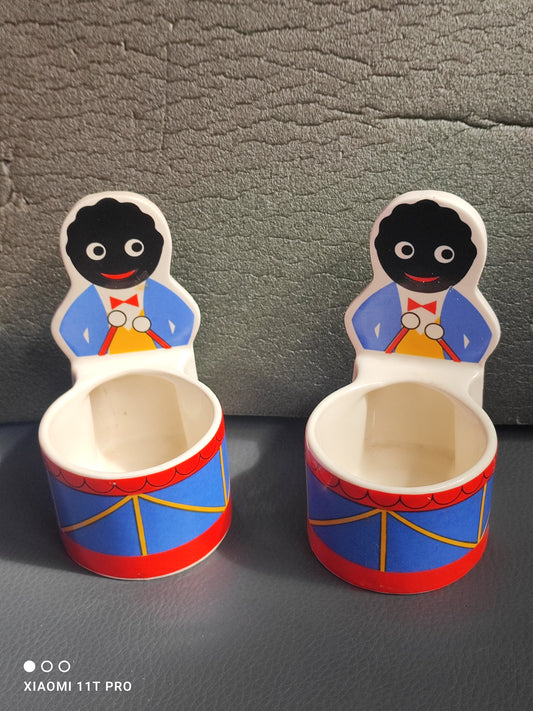 Pair of Drummer Egg Cups by Silver Crane