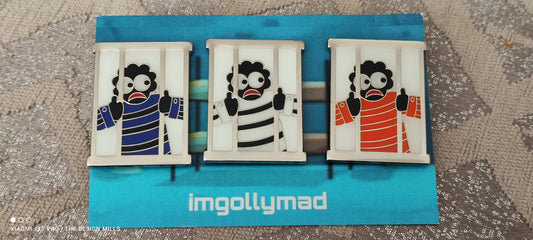 Prisoner Trio of Badges image - GollyBadges.com