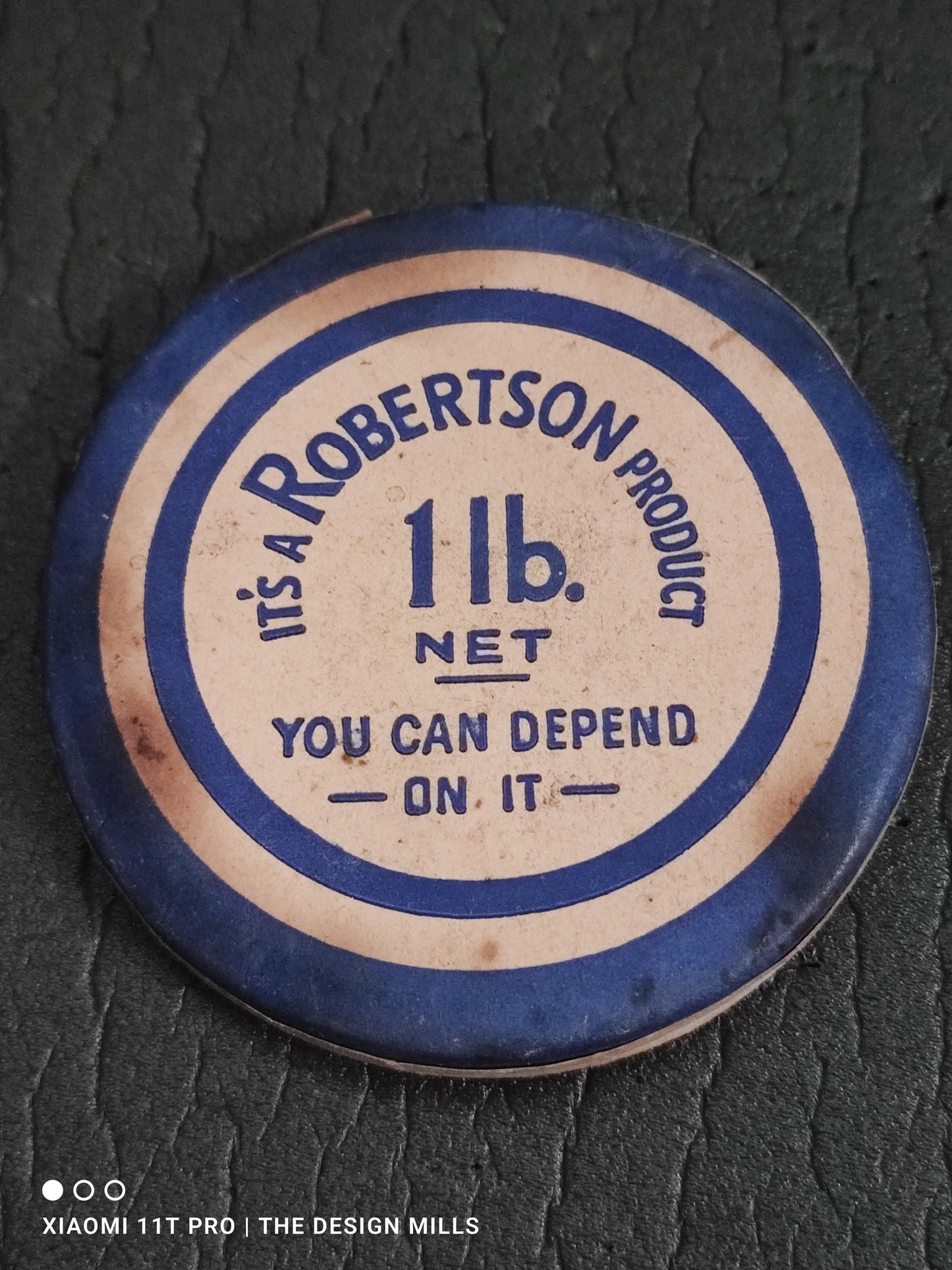 Robertsons Blue Paper Jar Lid