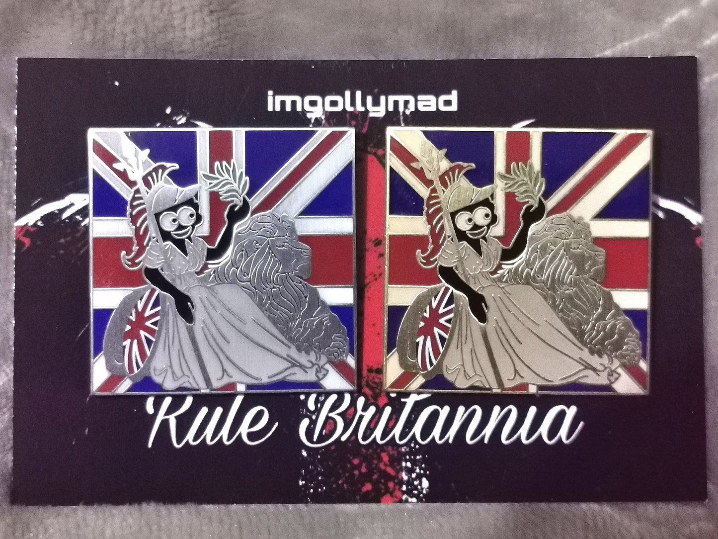 Rule Britannia Pair of Badges image - GollyBadges.com