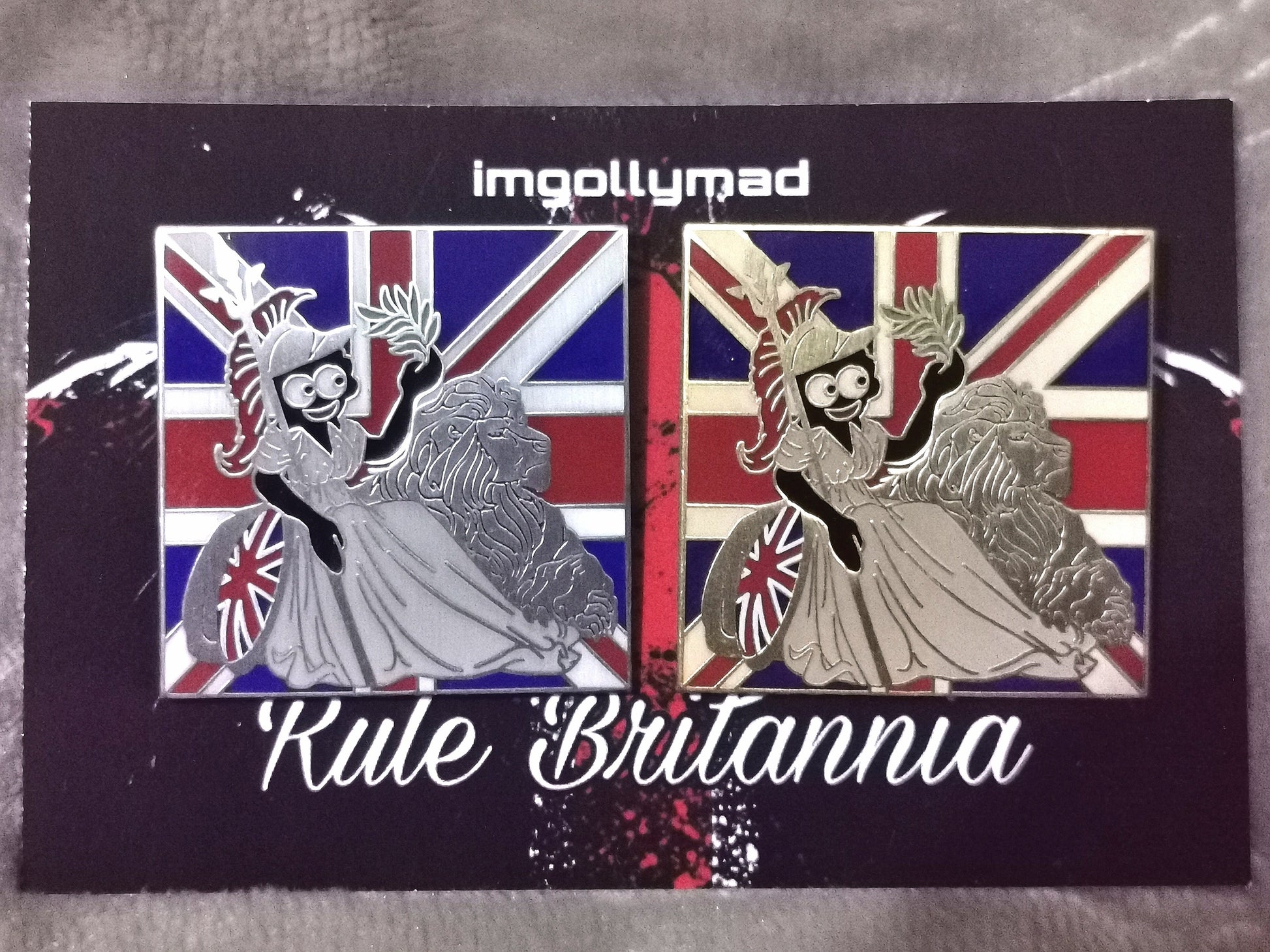 Rule Britannia Pair of Badges image - GollyBadges.com