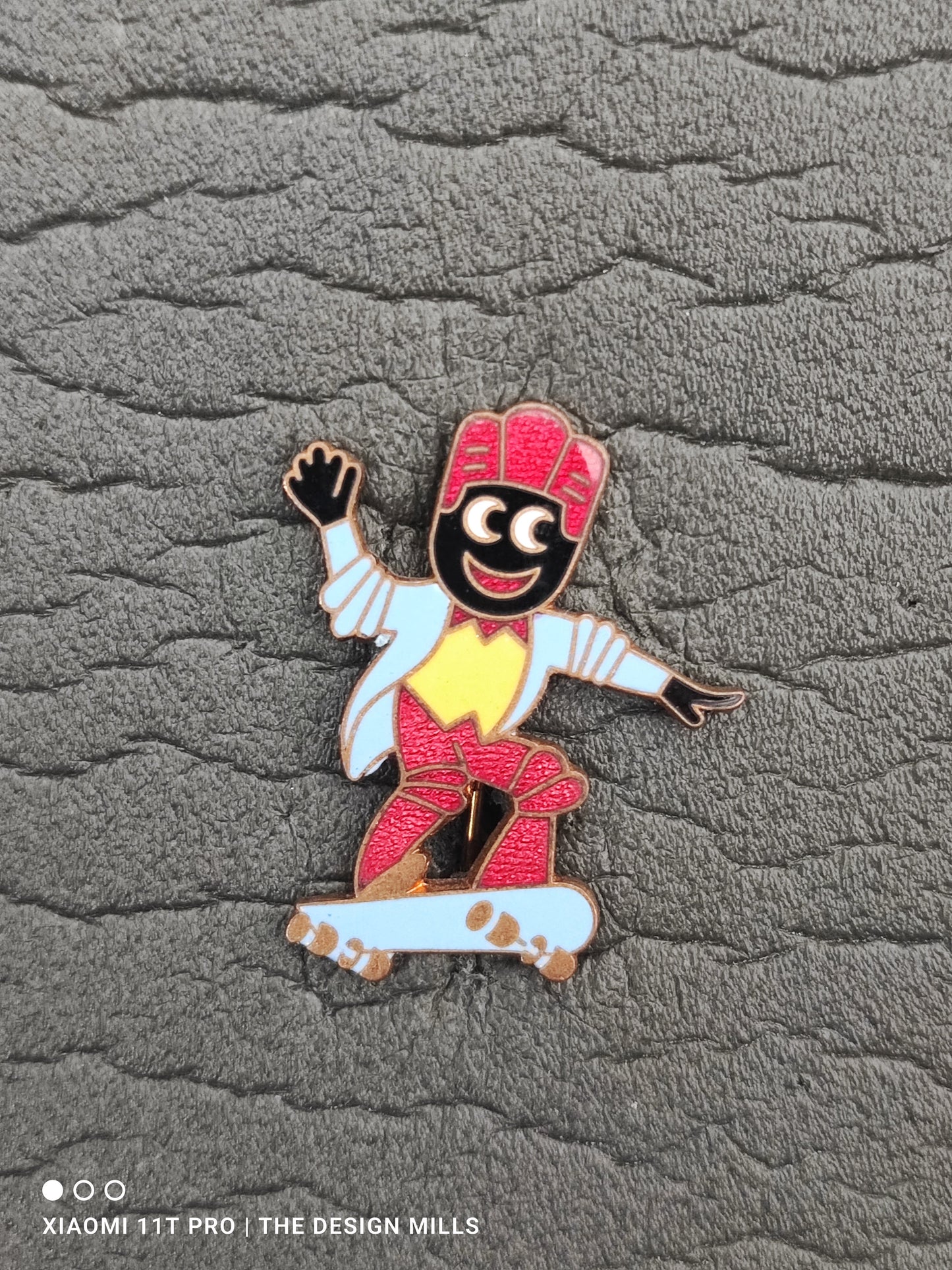 Skateboarder Light Blue Yellow Vest
