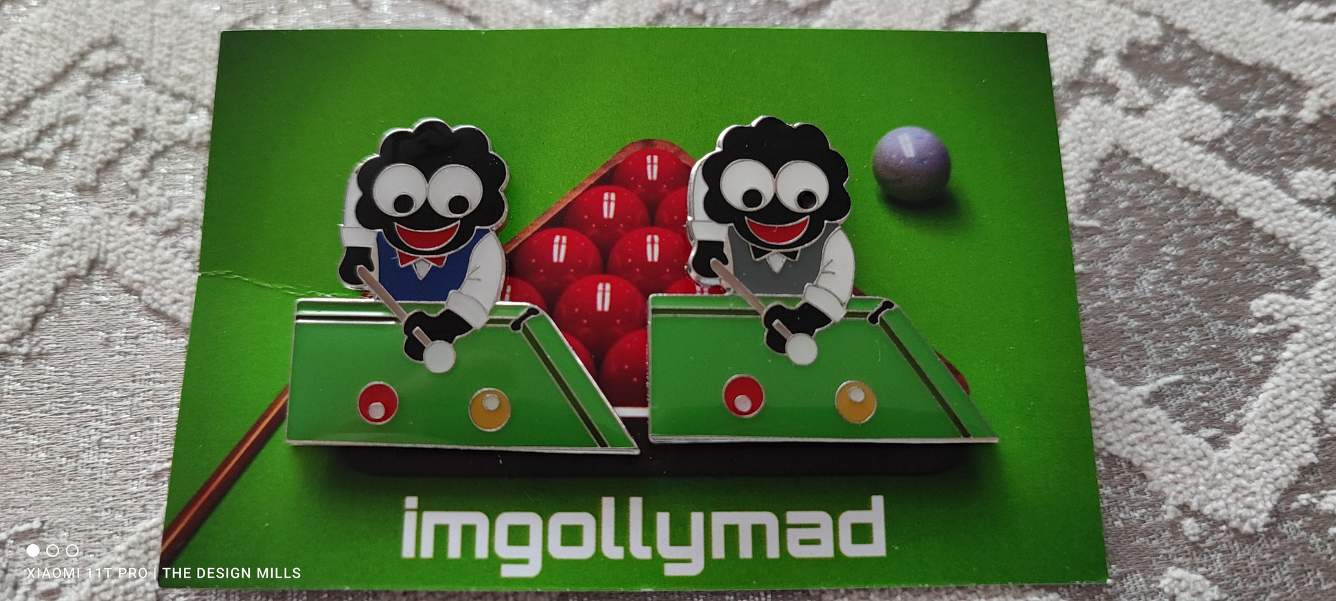 Snooker Player Badge Pair image - GollyBadges.com