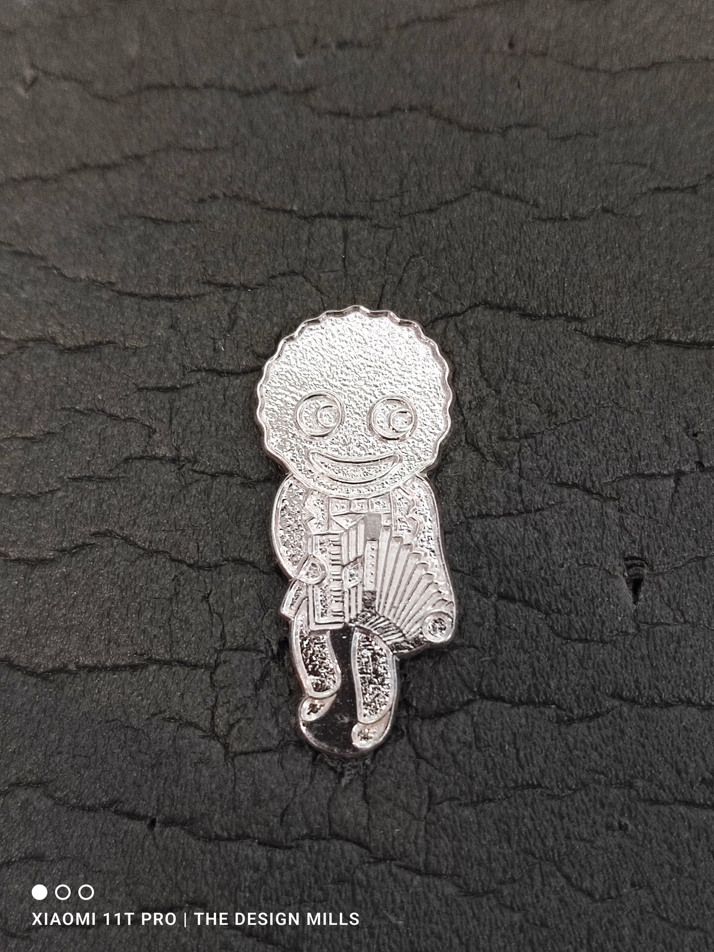 Sterling Silver Accordionist Unenamelled