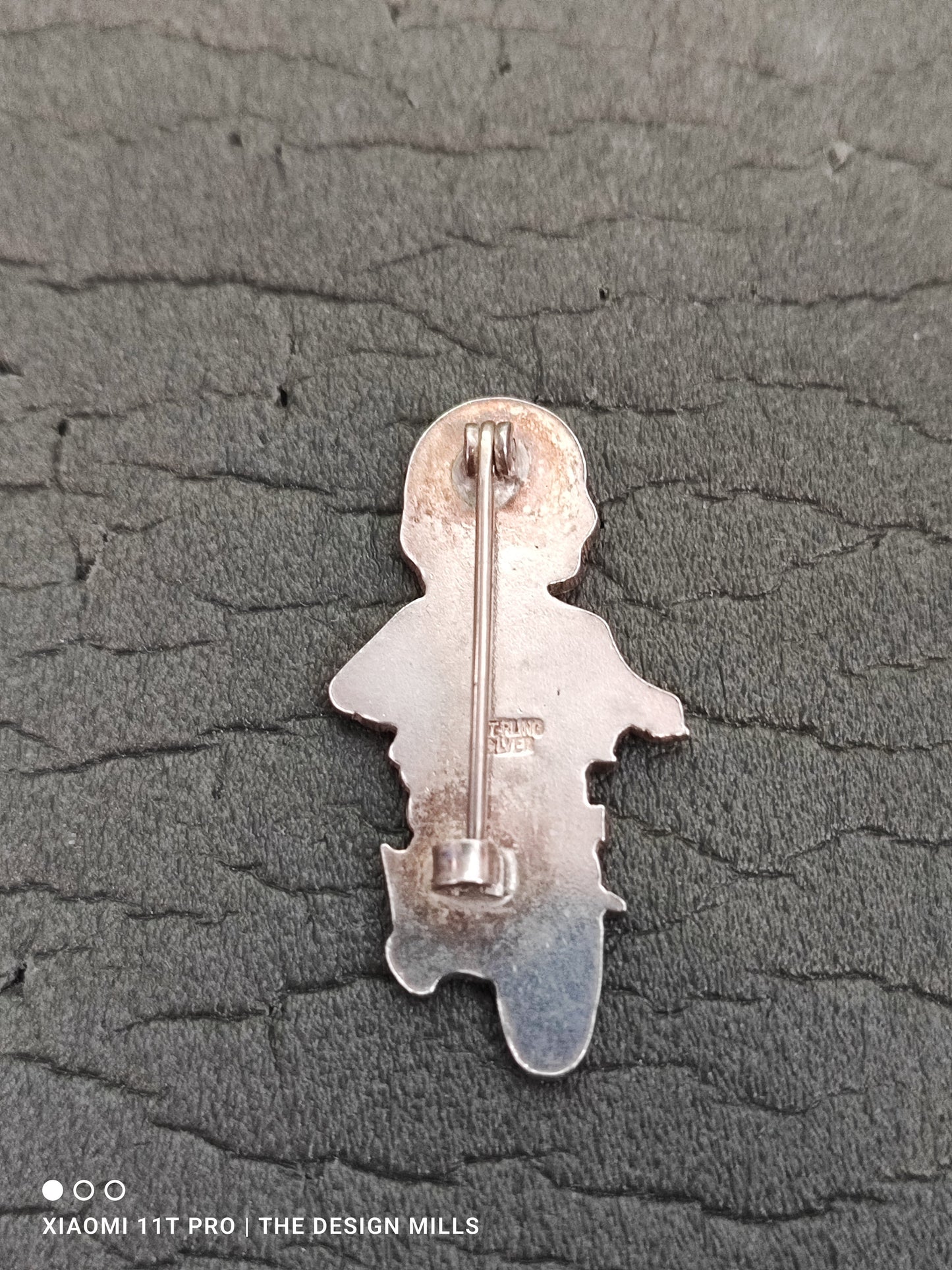 Sterling Silver Motorcyclist Unenamelled