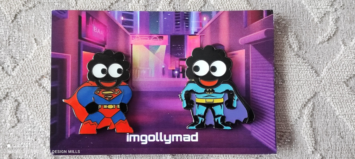 Superheroes Set of 4 Badges image - GollyBadges.com