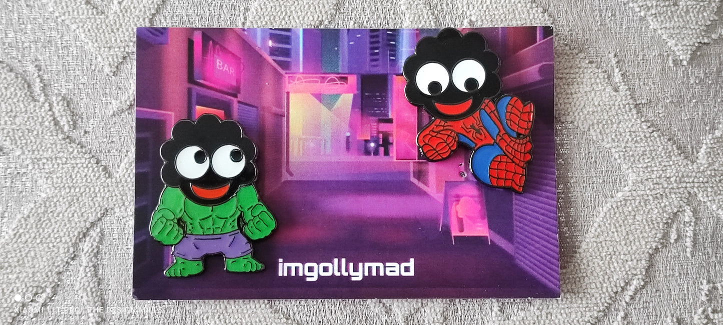 Superheroes Set of 4 Badges image - GollyBadges.com