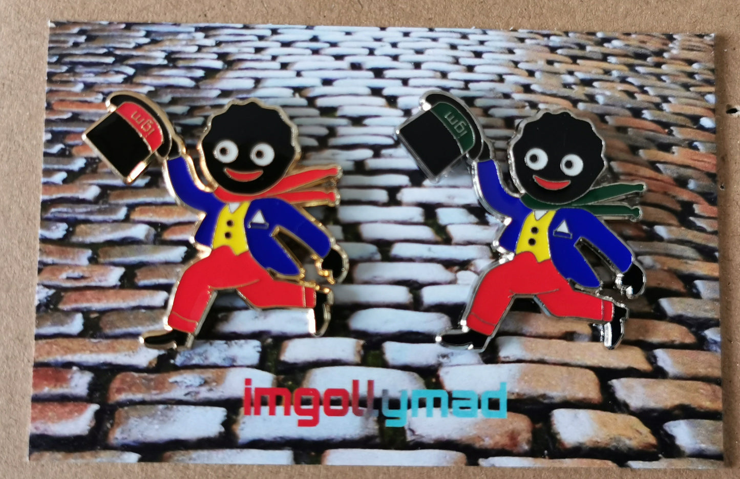 Tophat Golly Pair of Badges image - GollyBadges.com