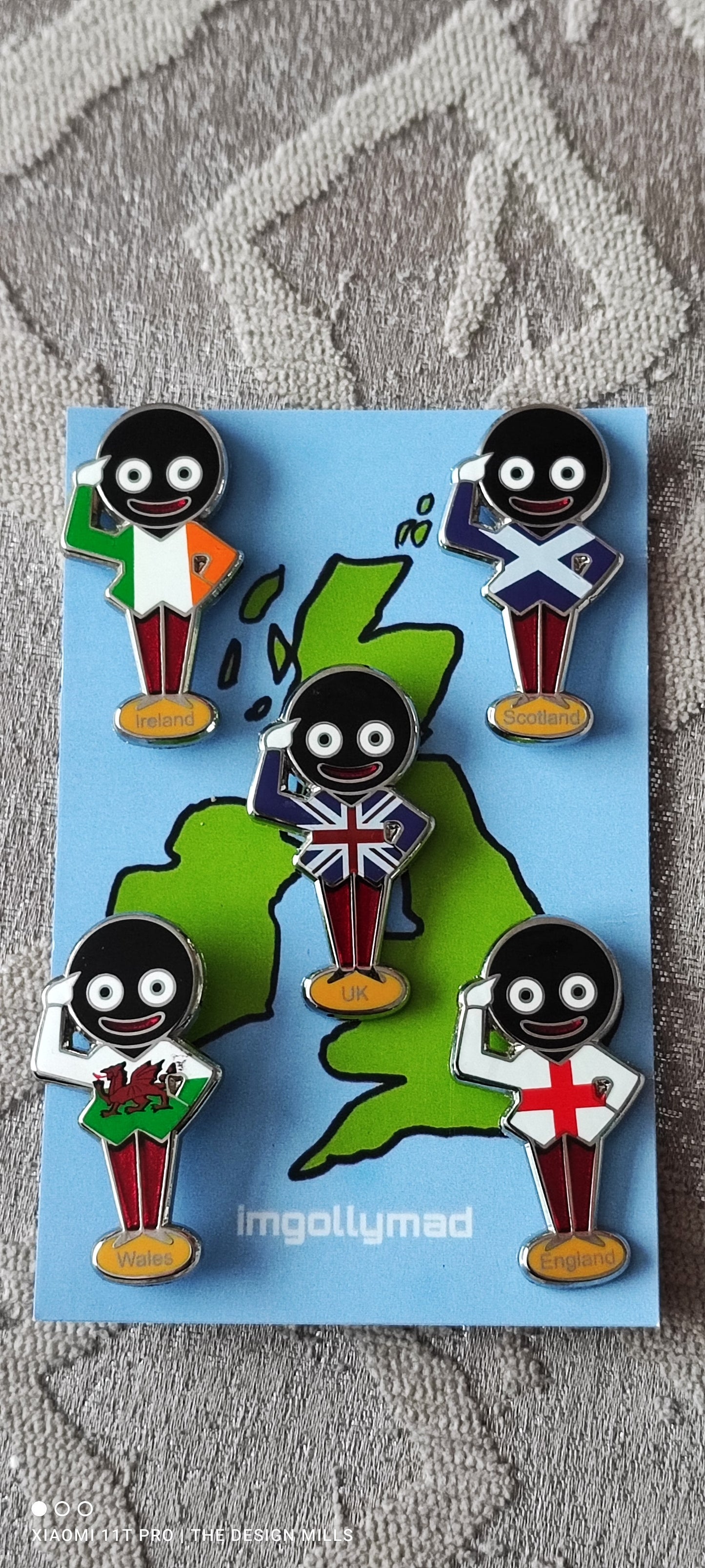 UK Regions Special Set of 5 Badges image - GollyBadges.com