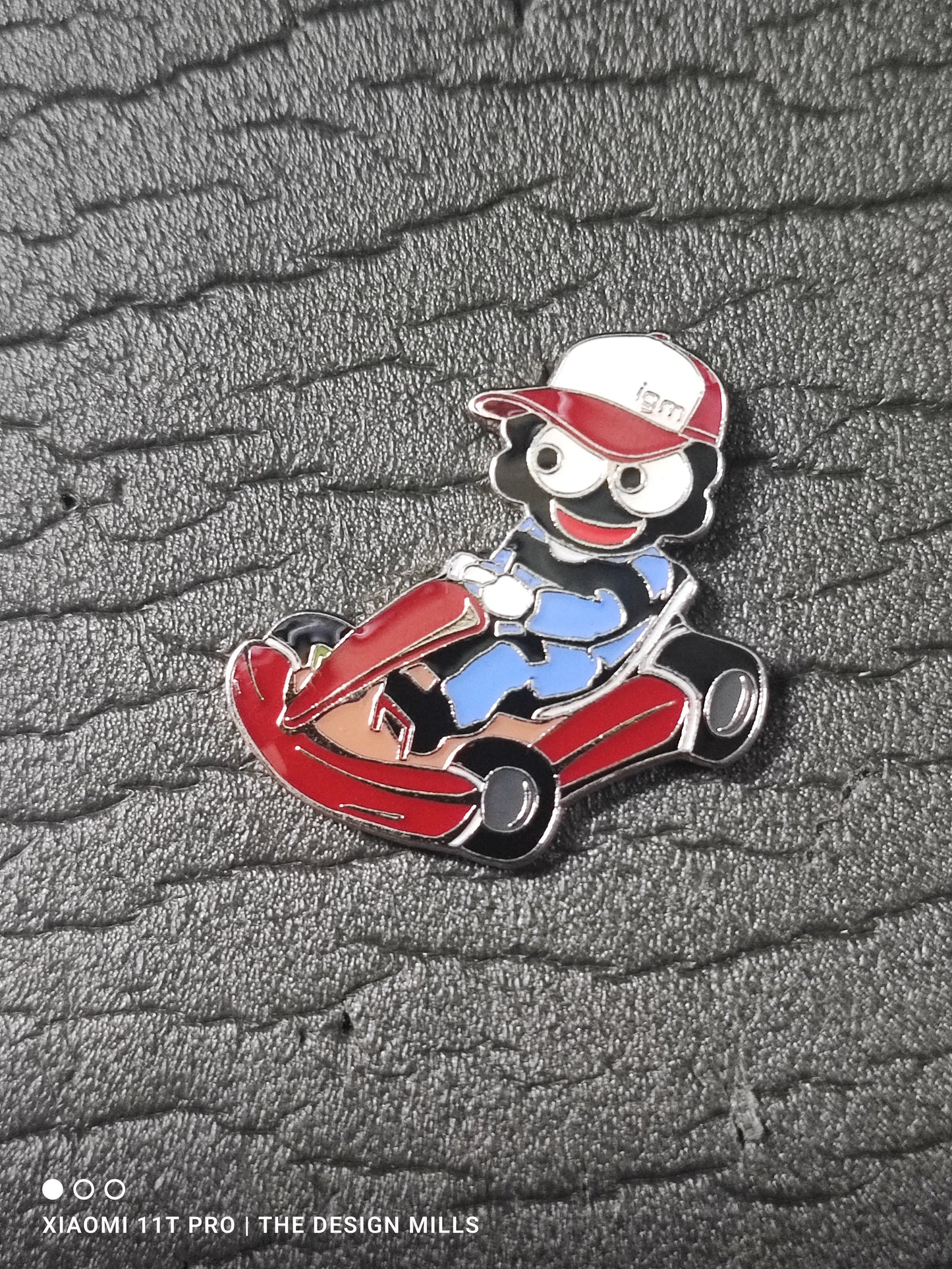 Go Kart Red Silver Base Metal